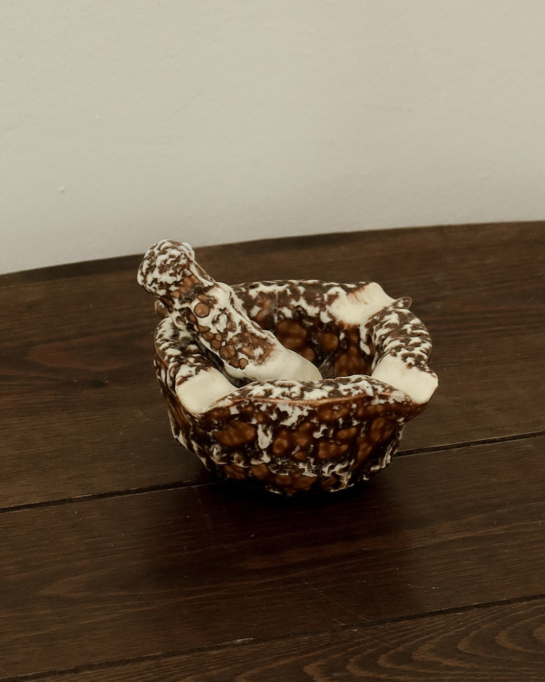 French Ceramic Ashtray with Striker