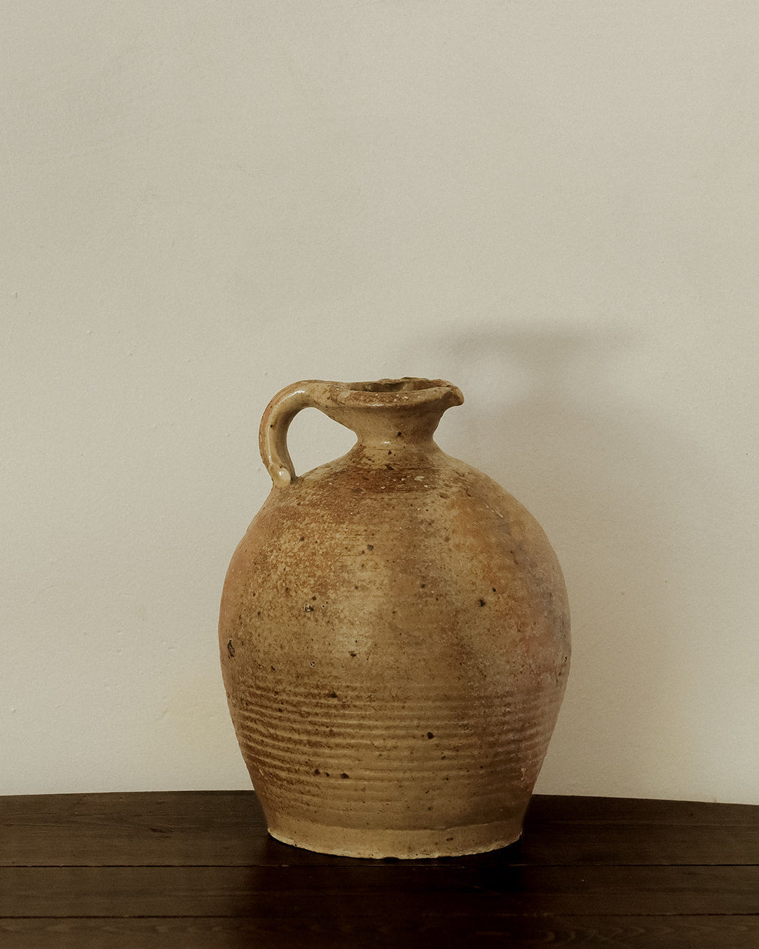 Antique French Stoneware Oil Jug - III