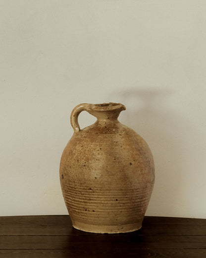 Antique French Stoneware Oil Jug - III