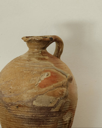 Antique French Stoneware Oil Jug - III