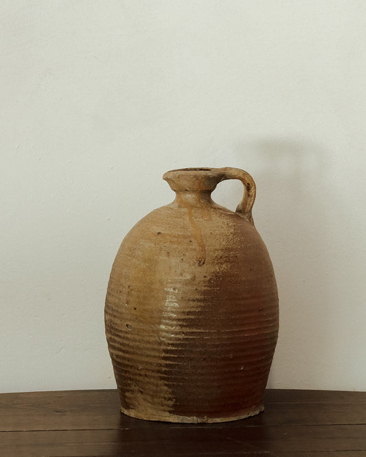 Antique French Stoneware Oil Jug - IV