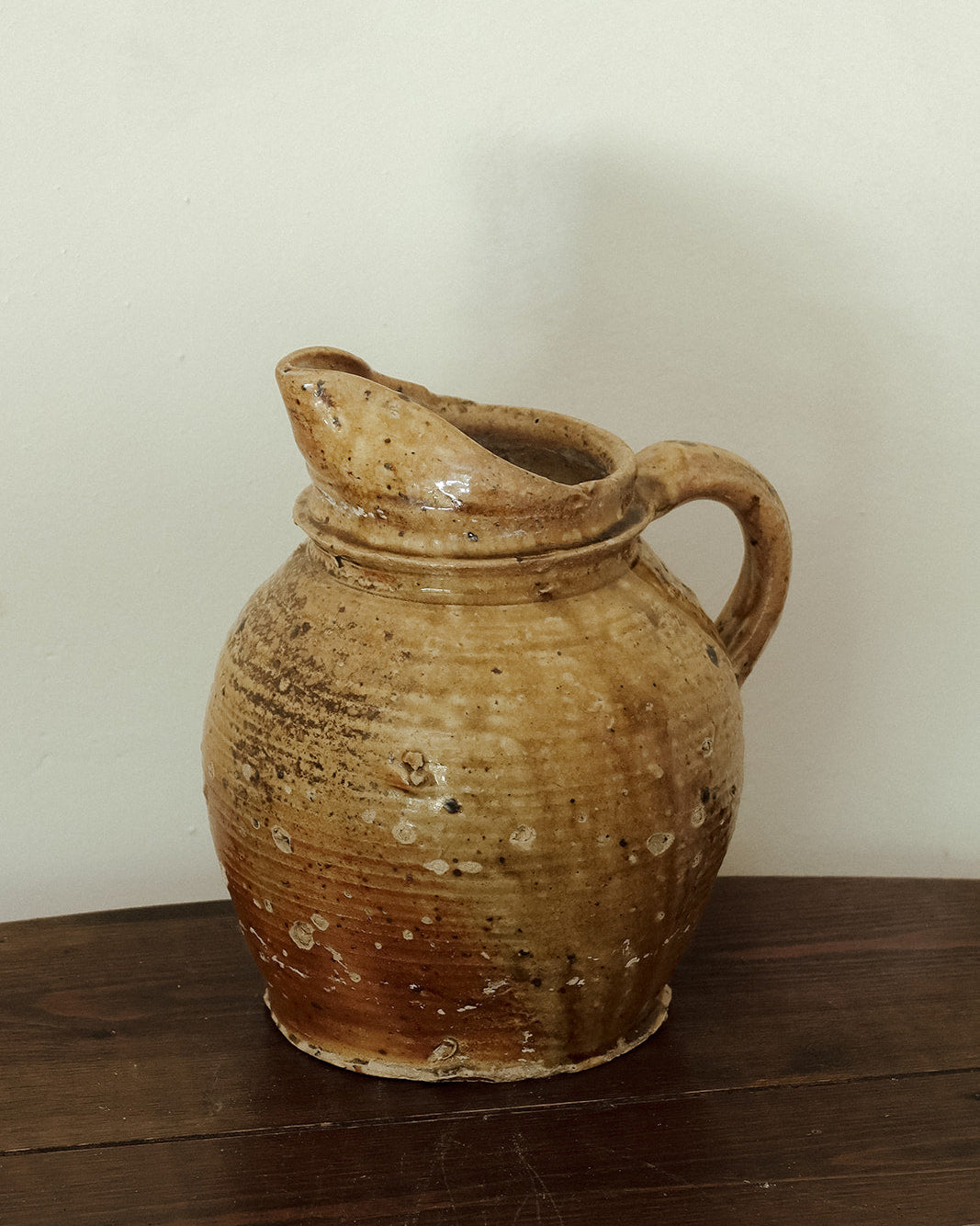 Antique French Stoneware Pitcher - I
