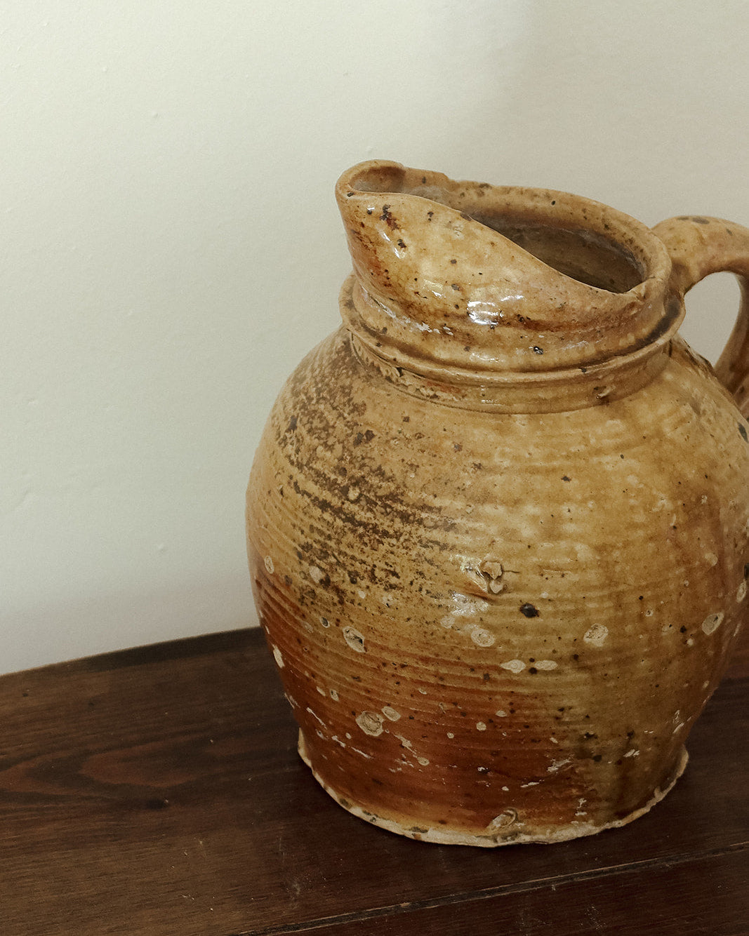 Antique French Stoneware Pitcher - I