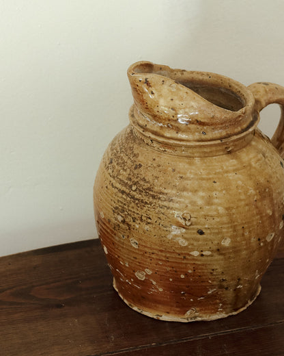 Antique French Stoneware Pitcher - I