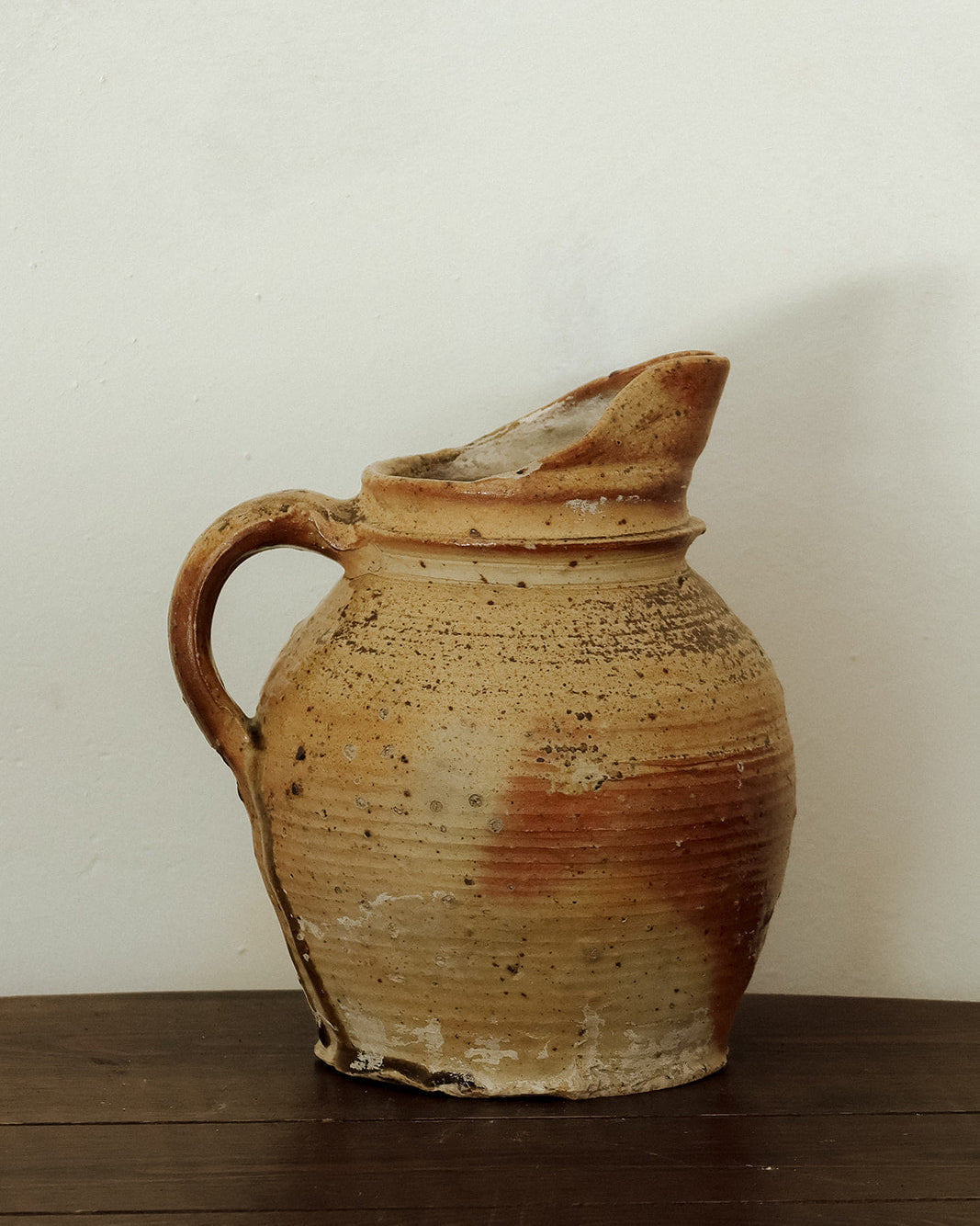 Antique French Stoneware Pitcher - I