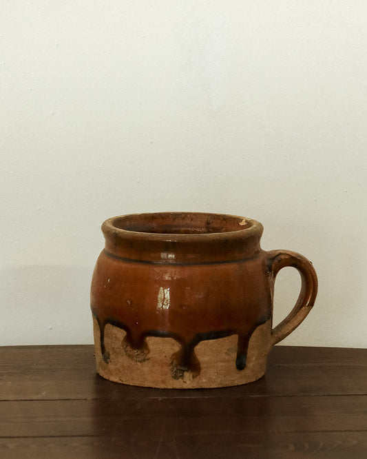 Antique French Stoneware Cooking Pot