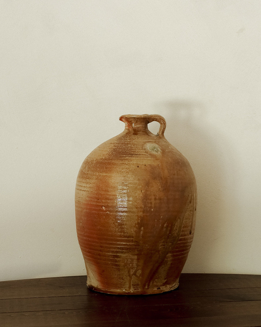 Antique French Stoneware Oil Jug - I