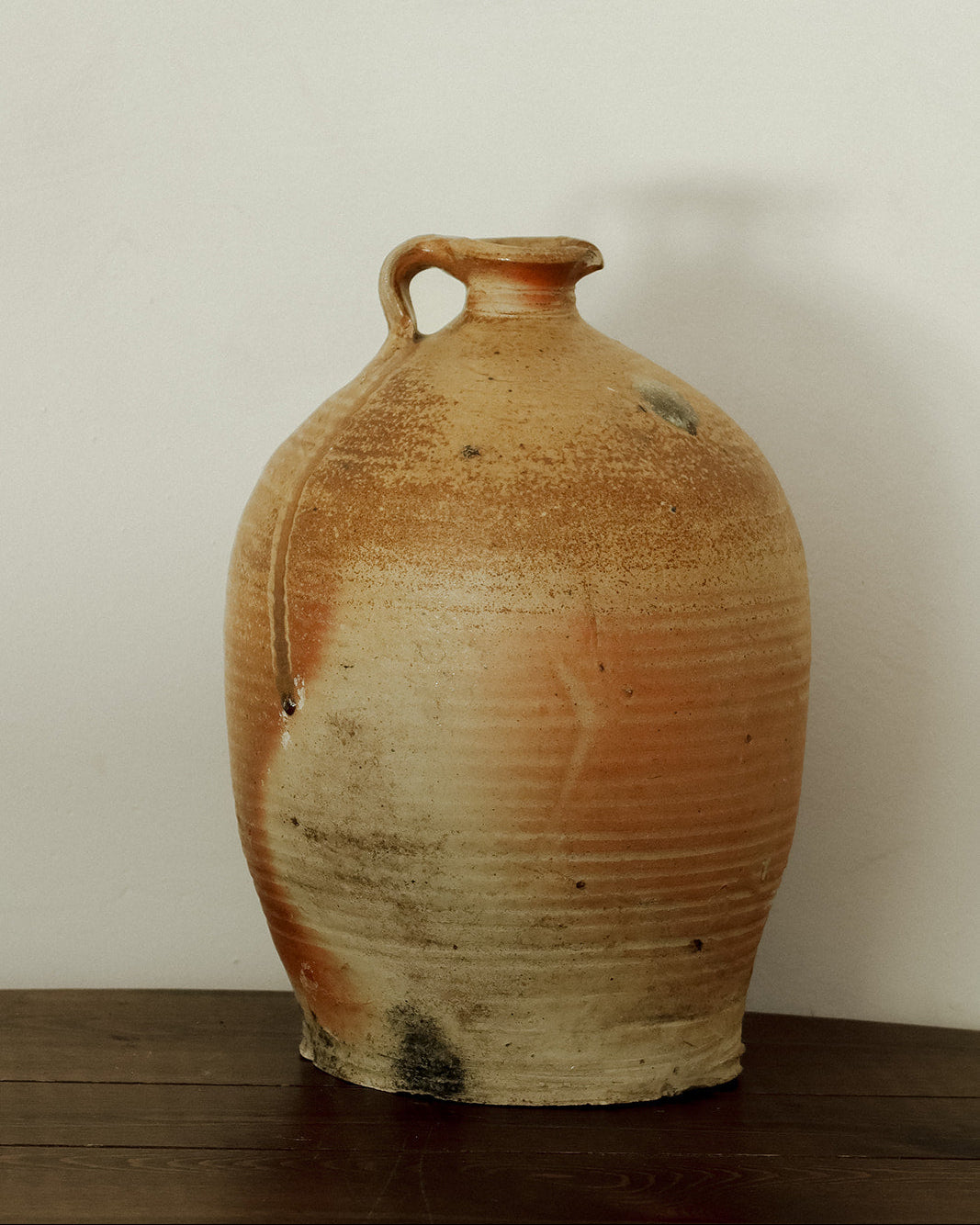 Antique French Stoneware Oil Jug - I
