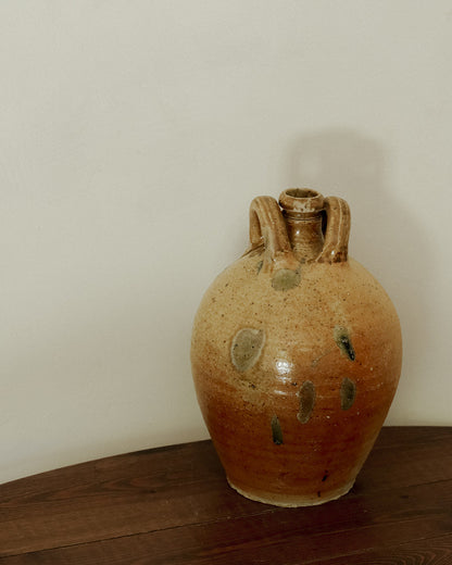 Antique French Stoneware Oil Jug - II