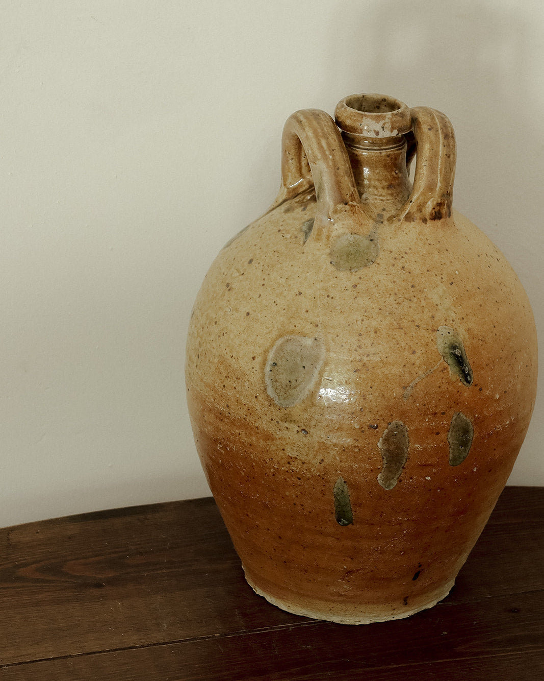 Antique French Stoneware Oil Jug - II
