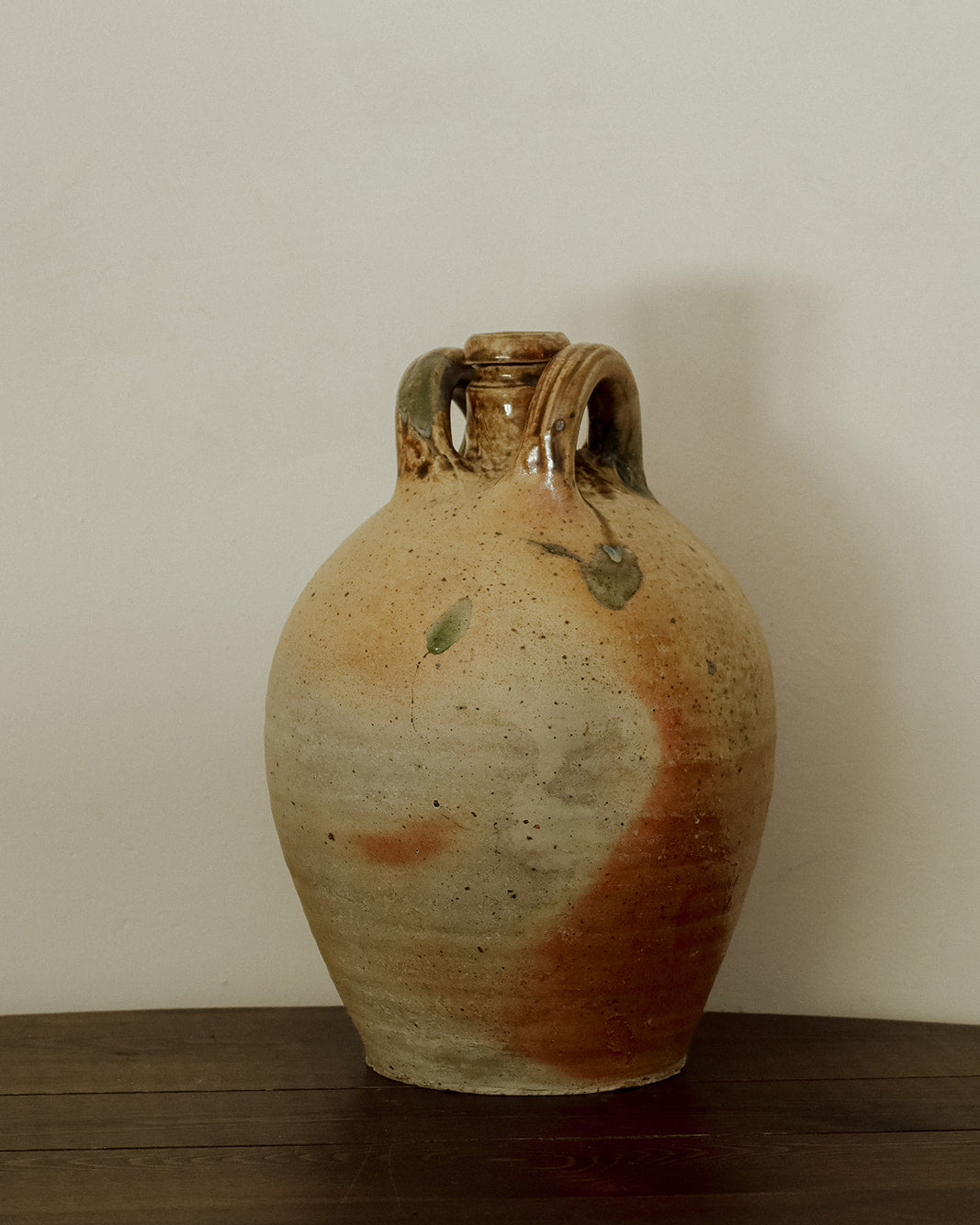 Antique French Stoneware Oil Jug - II