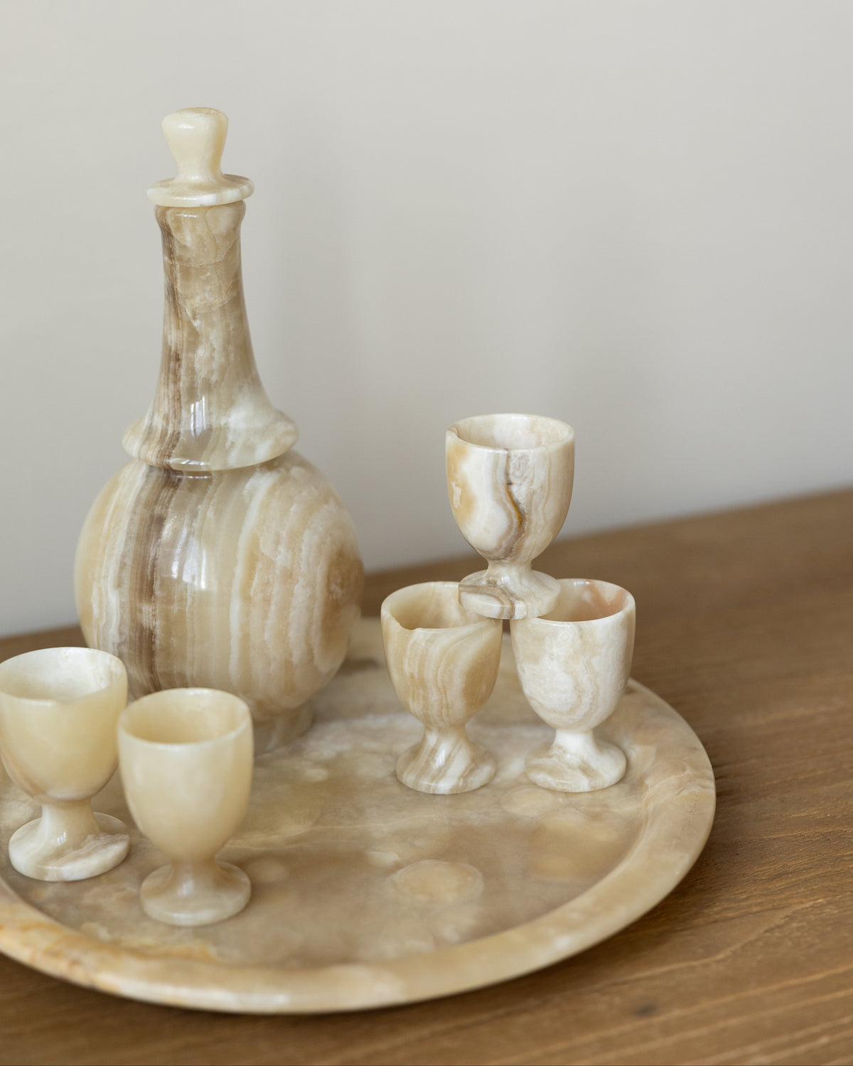 Onyx Marble Decanter & Tasting Set