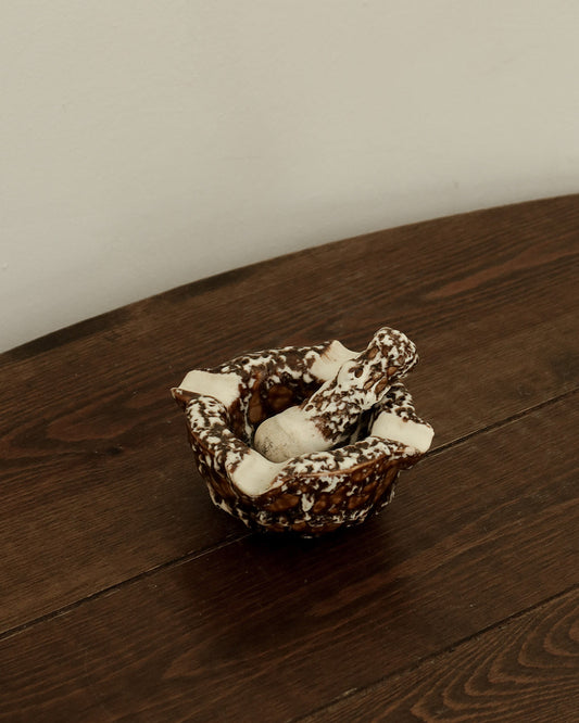 French Ceramic Ashtray with Striker