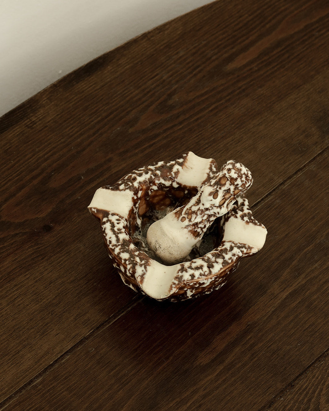 French Ceramic Ashtray with Striker
