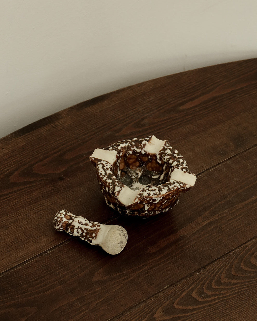 French Ceramic Ashtray with Striker