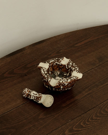 French Ceramic Ashtray with Striker