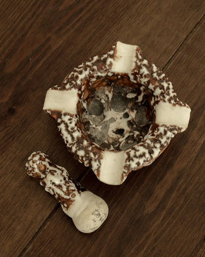 French Ceramic Ashtray with Striker