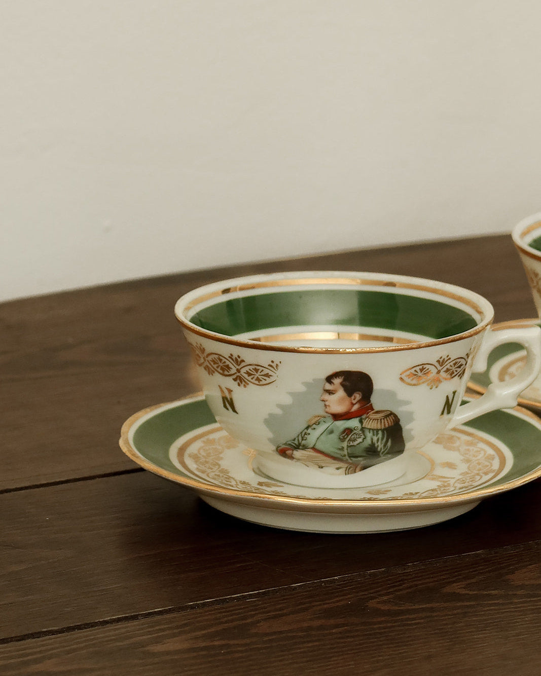 Pair of Empire Portrait Teacups