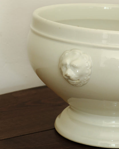 Antique Lion-Handled Tureen Bowl