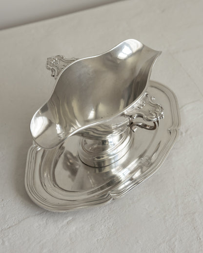 Silver-Plated Gravy Boat & Underplate